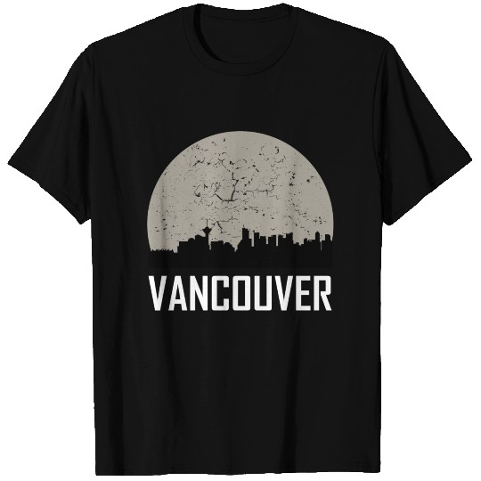Vancouver Full Moon Skyline T Shirts