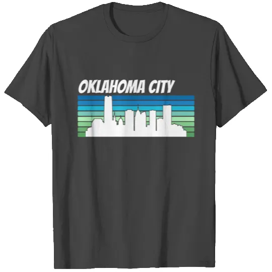 Retro Oklahoma City Skyline T Shirts