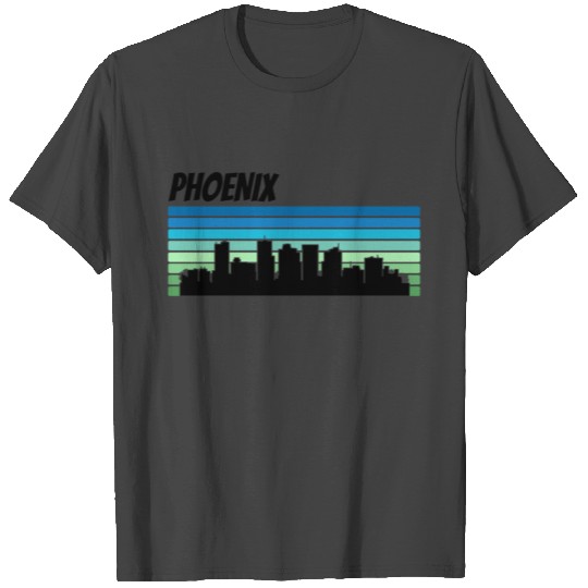 Retro Phoenix Skyline T Shirts