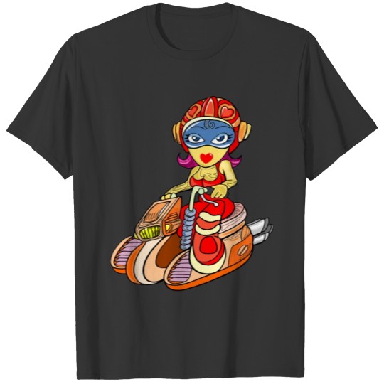 Cute Cartoon Speed Girl T-shirt