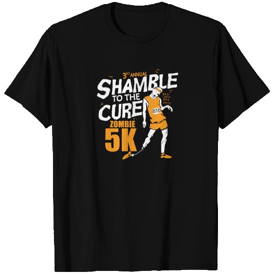 Shamble To The Cure Zombie 5K T Shirts