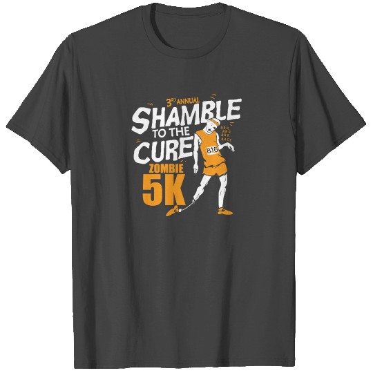 Shamble To The Cure Zombie 5K T Shirts