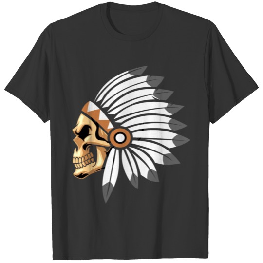 indian_chief_skull_colors T-shirt
