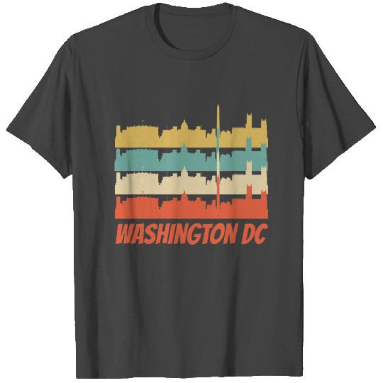 Retro Washington DC Skyline Pop Art T Shirts
