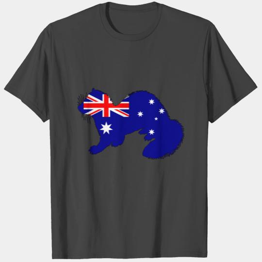 Australian Flag - Ferret T Shirts