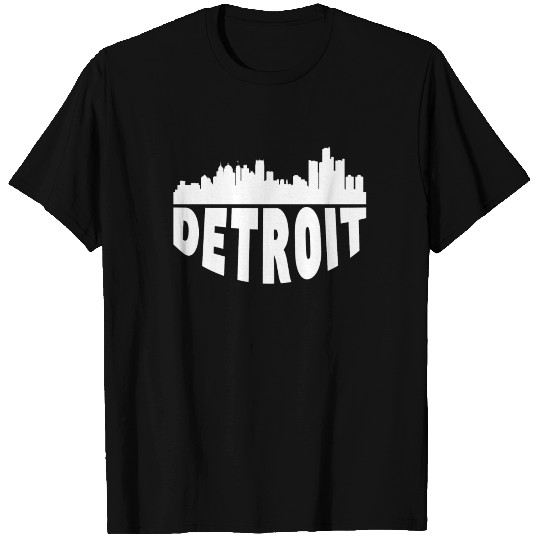 Detroit MI Cityscape Skyline T Shirts