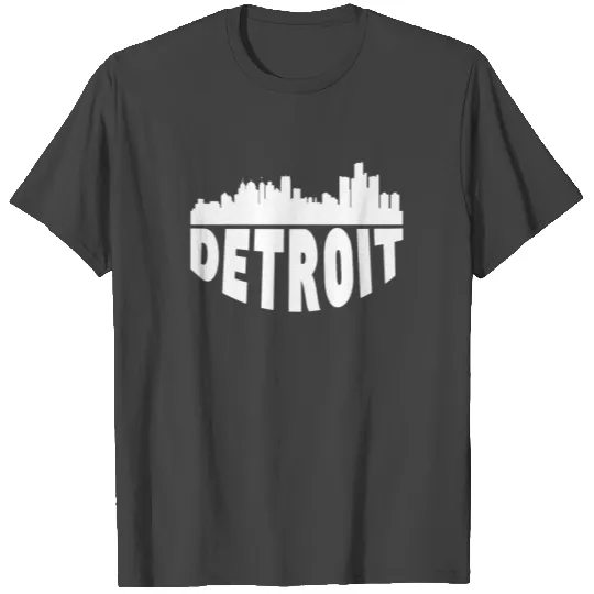 Detroit MI Cityscape Skyline T Shirts