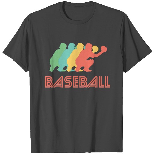 Baseball Catcher Pop Art T Shirts