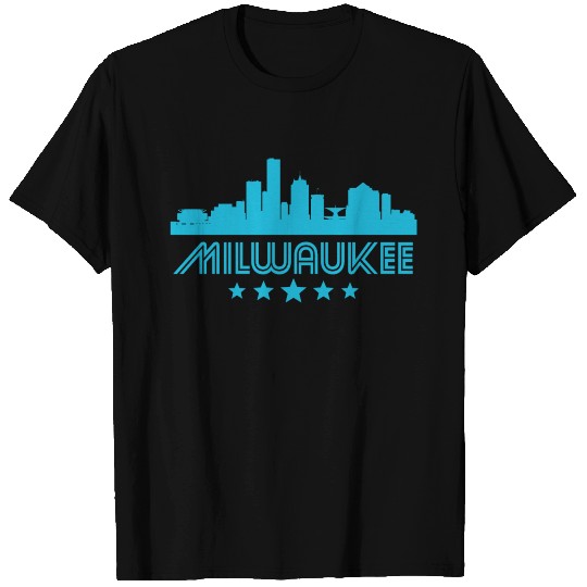 Retro Milwaukee Skyline T Shirts