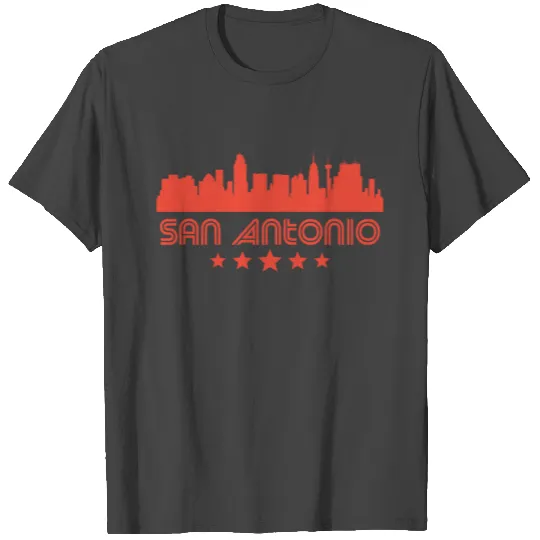 Retro San Antonio Skyline T Shirts