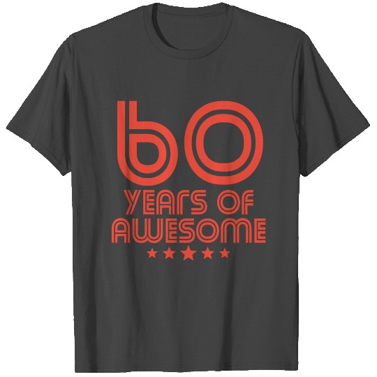 60 Years Of Awesome 60th Birthday T Shirts