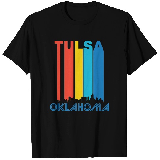 Retro Tulsa Skyline T Shirts
