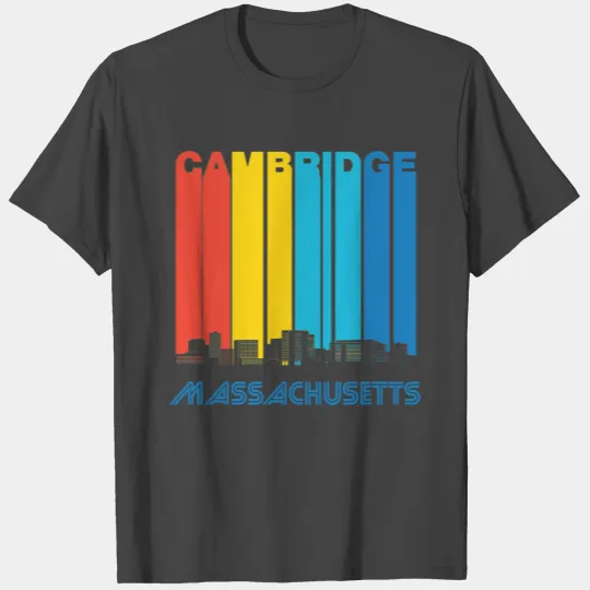 Retro Cambridge Massachusetts Skyline T Shirts