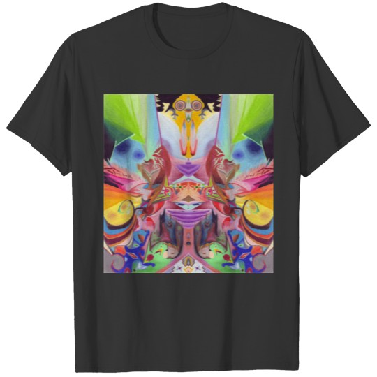 Mirrored Abstract Bird T Shirts