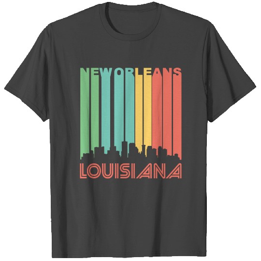 Retro New Orleans Skyline T Shirts