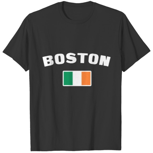 Saint Patrick's Day Boston Irish Flag T-shirt