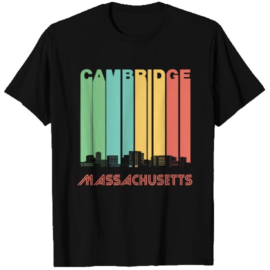 Retro Cambridge Massachusetts Skyline T Shirts