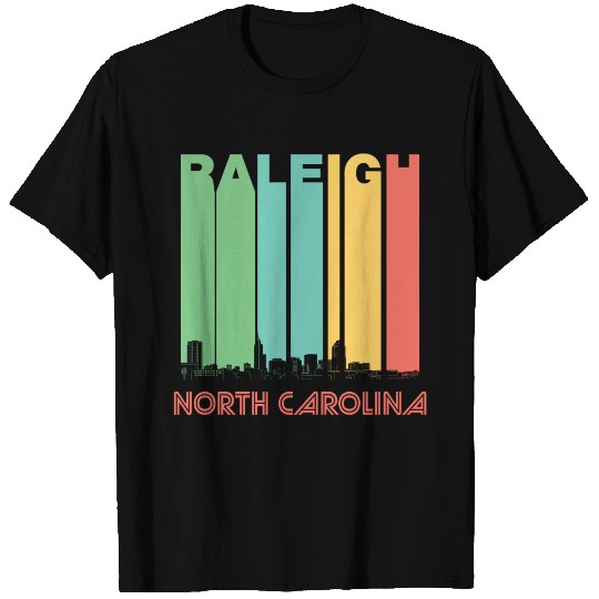 Retro Raleigh North Carolina Skyline T Shirts