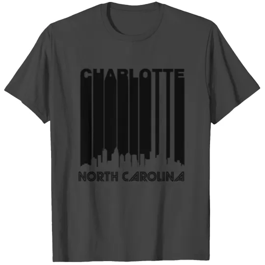 Retro Charlotte Skyline T Shirts
