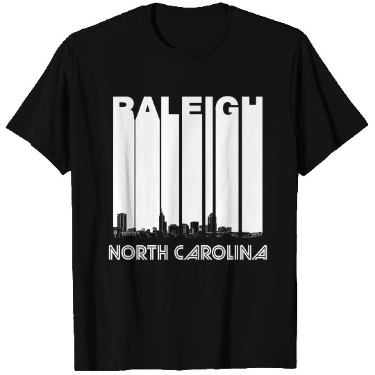 Retro Raleigh North Carolina Skyline T Shirts