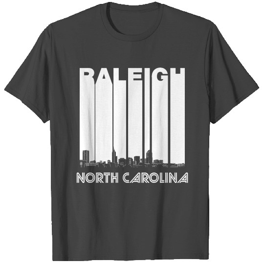 Retro Raleigh North Carolina Skyline T Shirts