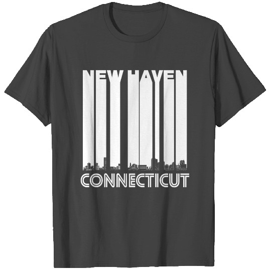 Retro New Haven Connecticut Skyline T Shirts