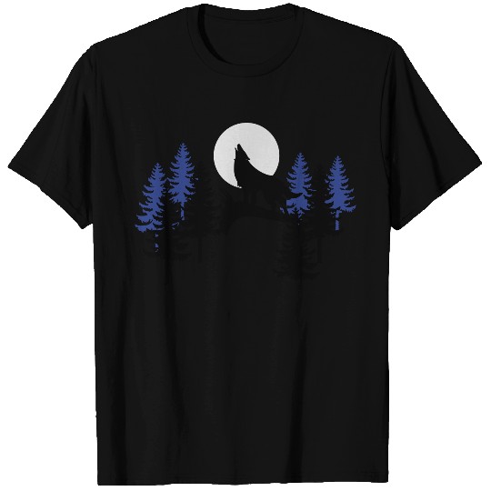 wildness Alaska Wolf moon wildlife T Shirts