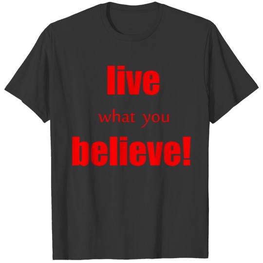 live impact red T-shirt