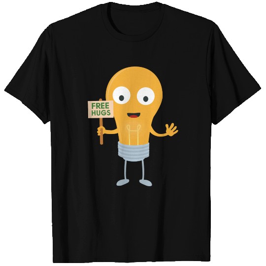 light bulb free hugs happy Uggq6 T Shirts