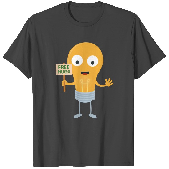 light bulb free hugs happy Uggq6 T Shirts
