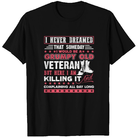 Veteran T Shirts T Shirts - Grumpy Old Veteran