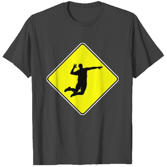 Volleyball Player Crossing Sign T Shirts