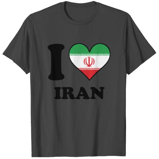 I Love Iran Iranian Flag Heart T Shirts