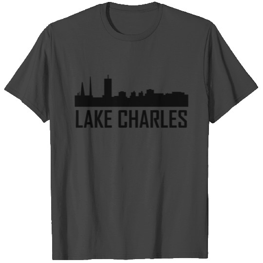 Lake Charles Louisiana City Skyline T Shirts