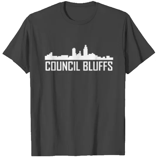 Council Bluffs Iowa City Skyline T Shirts