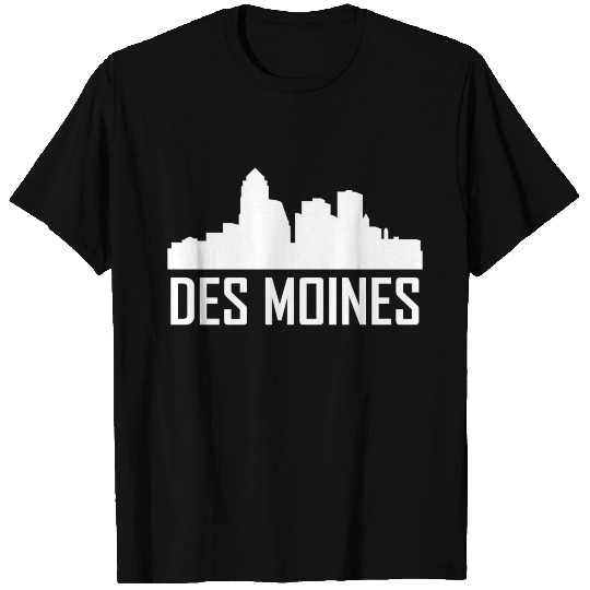 Des Moines Iowa City Skyline T Shirts