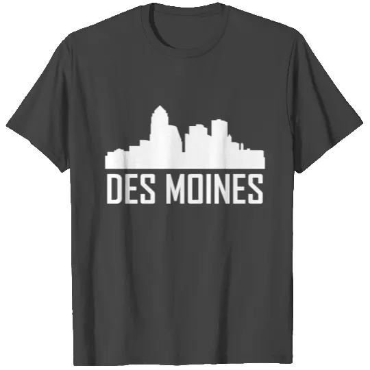 Des Moines Iowa City Skyline T Shirts