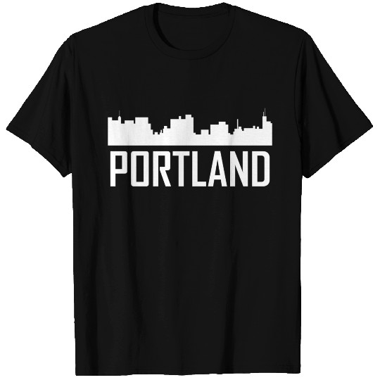 Portland Maine City Skyline T Shirts