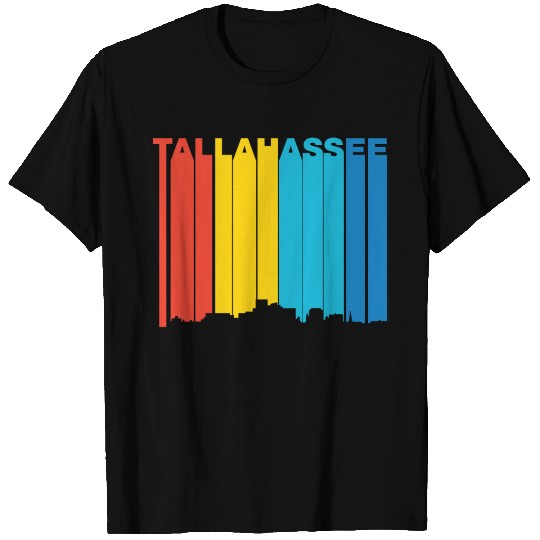 Retro 1970's Style Tallahassee Florida Skyline T Shirts