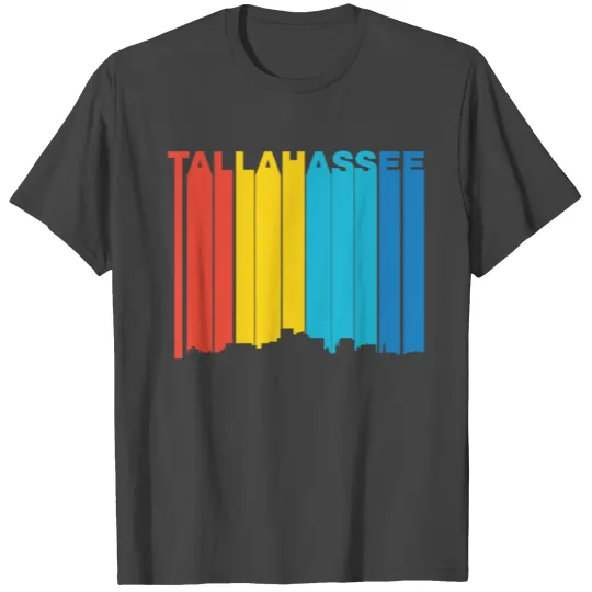 Retro 1970's Style Tallahassee Florida Skyline T Shirts