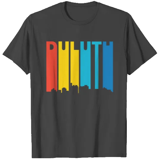Retro 1970's Style Duluth Minnesota Skyline T Shirts