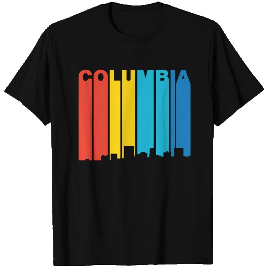 Retro 1970's Style Columbia SC Skyline T Shirts