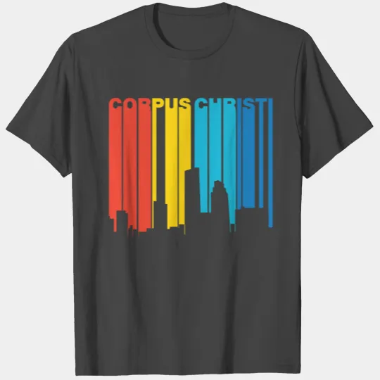 Retro 1970's Style Corpus Christi Texas Skyline T Shirts