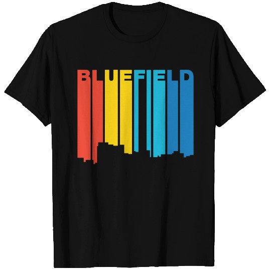 Retro 1970's Style Bluefield WV Skyline T Shirts