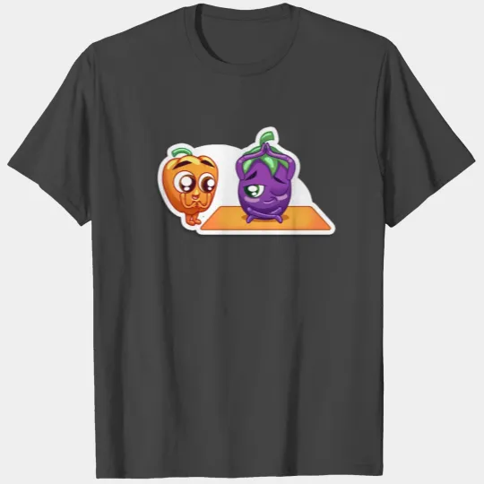 peper and eggplant yoga T Shirts