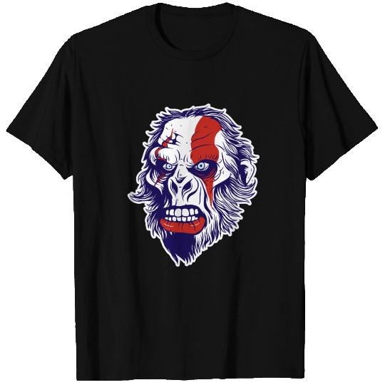 Warrior Gorilla Ape Face T Shirts