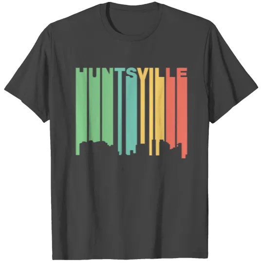 Retro 1970's Style Huntsville Albm Skyline T Shirts