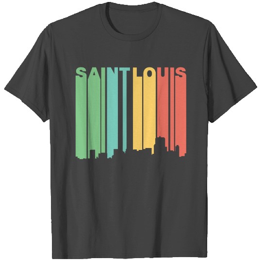 Retro 1970's Style Saint Louis Missouri Skyline T Shirts