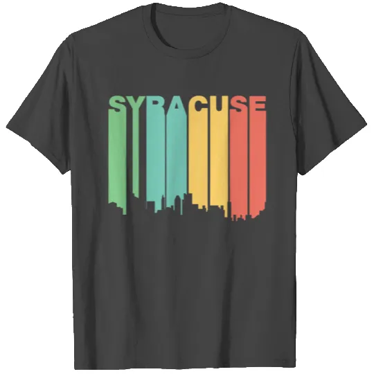Retro 1970's Style Syracuse New York Skyline T Shirts
