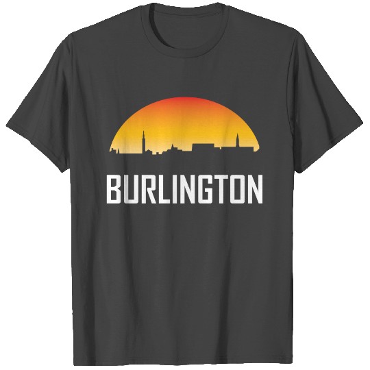 Burlington Vermont Sunset Skyline T Shirts